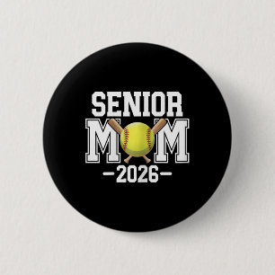 Softball Senior Mom, Cl Of 2026,senior Night Gradu 6 Cm Round Badge