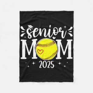 Softball Senior Mom Of A Senior Softball Player Mo Fleece Blanket