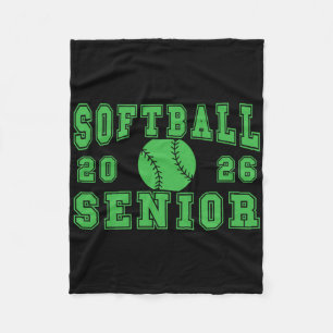 Softball Senior Night Softball Senior 2026 Graduat Fleece Blanket