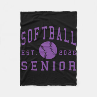 Softball Senior Night Softball Senior 2026 Graduat Fleece Blanket