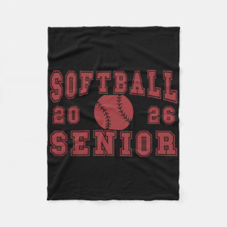 Softball Senior Night Softball Senior 2026 Graduat Fleece Blanket