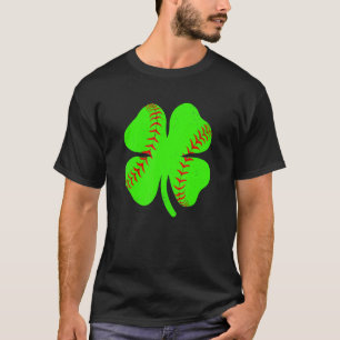 Softball Shamrock Lucky C Irish St Patrick's Day B T-Shirt