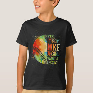 Softball-shirt Yes I Throw Like A Girl Funny Mom T T-Shirt