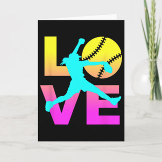 Softball Shirts For Girls Love Card
