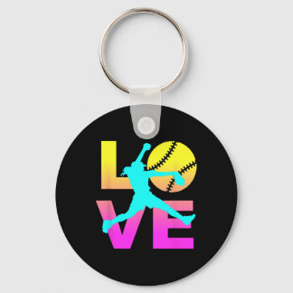 Softball Shirts For Girls Love  Key Ring