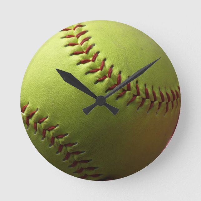 Softball Single Round Clock (Front)