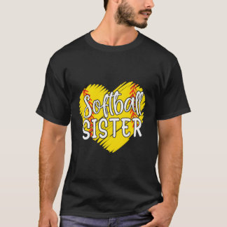 Softball Sister S For Women Baller Sister Gift For T-Shirt
