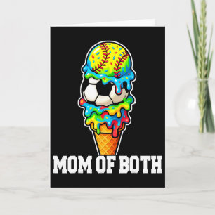 Softball Soccer Mom Ice Cream Drip Summer Game Day Card