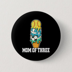 Softball Soccer Volleyball Mom Ice Cream Summer Ga 6 Cm Round Badge