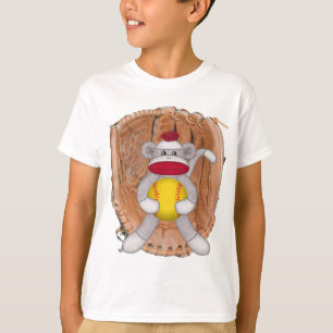 Softball Sock Monkey T-Shirt