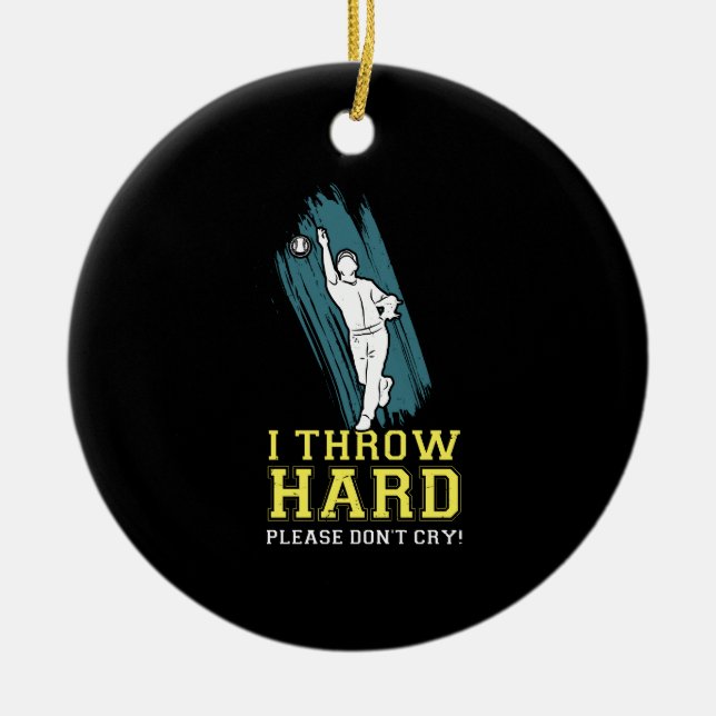 Softball Softball Pitcher Ceramic Tree Decoration (Front)