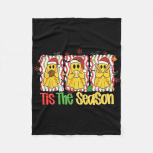Softball Spooky Ghost Christmas Halloween Tis The  Fleece Blanket