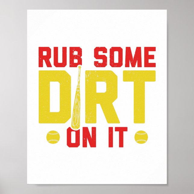 Softball Sport | Softball Player Coach Team Gifts Poster (Front)