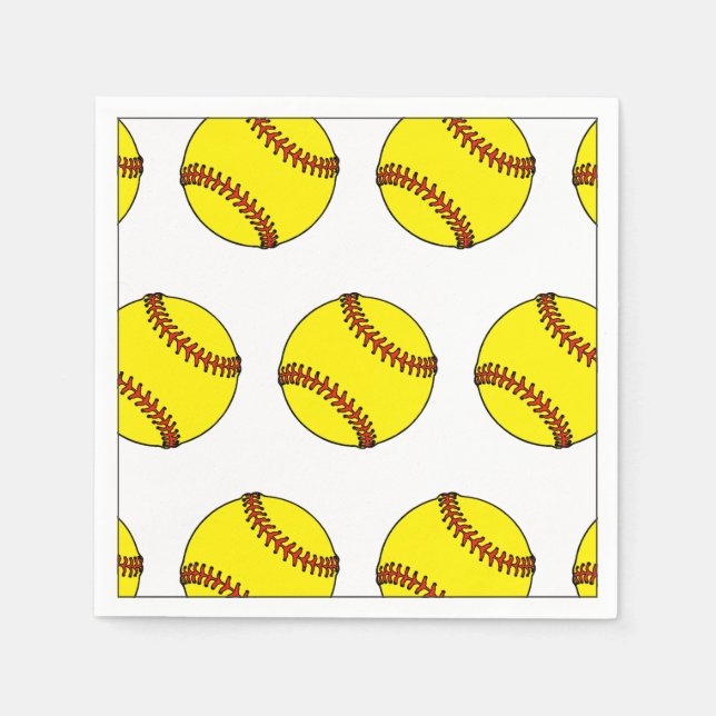 Softball Sports Napkin (Front)