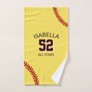 softball sports towel, coach bath towel