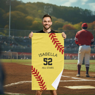 softball sports towel, coach bath towel