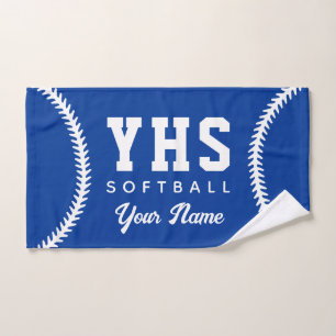 Softball Stitches Custom Sport Towel Team Initials