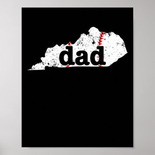 Softball T Shirt Proud Dad Baseball Shirt Kentucky Poster