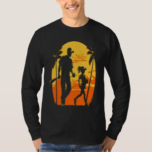 Softball Team Fans Father And Daughter Playing  3 T-Shirt