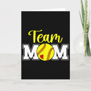 Softball Team Mom Appreciation Softball Team Mama Card