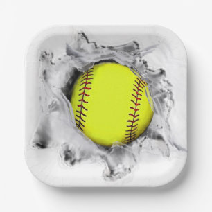 Softball Team Party Napkins Paper Plate