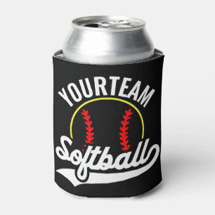 Softball Team Player ADD NAME Personalised League Can Cooler