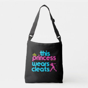 Softball: This Princess Wears Cleats - Golly Girls Crossbody Bag
