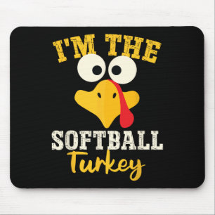 Softball Turkey For Family Matching Thanksgiving G Mouse Pad