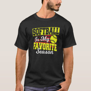 Softball Usa Flag Patriotic Softball Is My Favorit T-Shirt