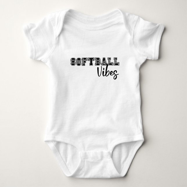 Softball Vibes Baby Bodysuit (Front)