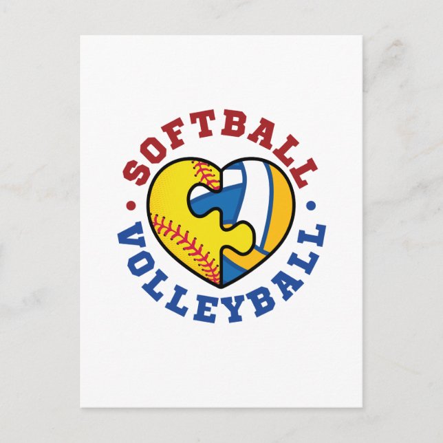 Softball Volleyball Postcard (Front)