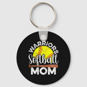 Softball Warriors Mom - Mother's Day Softball Mama Key Ring