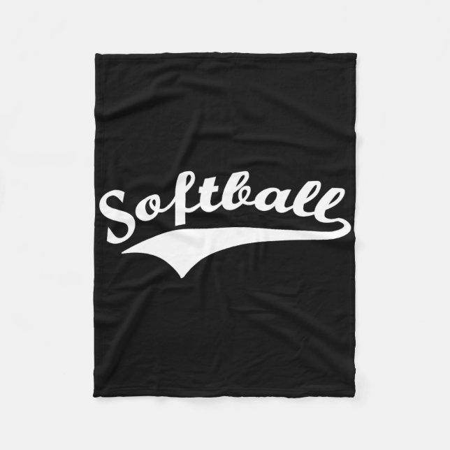 Softball Word School Team Player Recreational Soft Fleece Blanket (Front)
