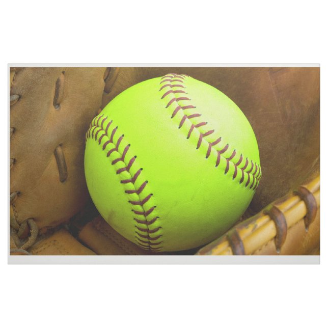 Softball Yellow Fast Cotton (56" width) Fabric (Yard)