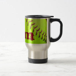 Softball Yellow Fast Pitch 8U 10U 15 oz Coffee Mug