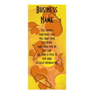 Softer Side of Orange Digital Hearts Art Rack Card