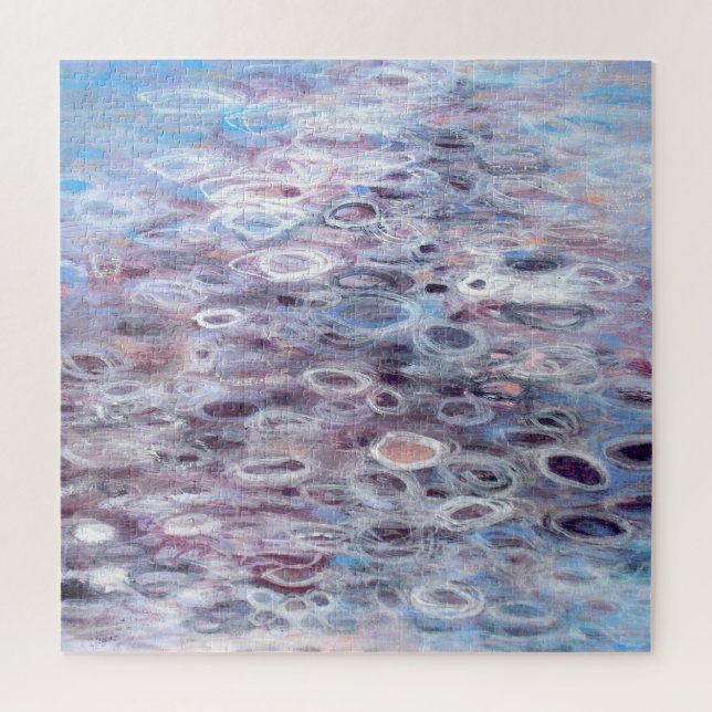 Softest Serenade - Purple Abstract Circles Art Jigsaw Puzzle (Vertical)