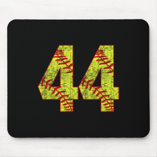 Softll #44 Fastpitch Softll Mom Number 44 Player  Mouse Pad (Front)