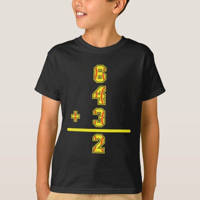 Softll 6 4 3 Double Play Turn Two  T-Shirt (Front)