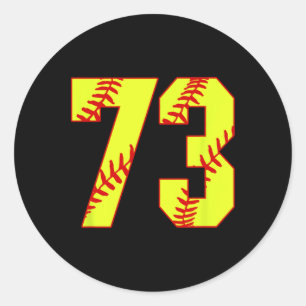 Softll #73 Fast Pitch Love Softll Mom Favorite Pla Classic Round Sticker