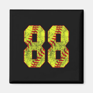 Softll #88 Fastpitch Softll Mom Number 88 Player Magnet
