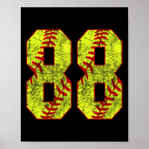 Softll #88 Fastpitch Softll Mom Number 88 Player Poster