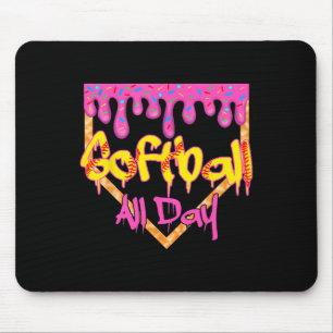 Softll All Day Drip Home Plate Ice Cream Mouse Pad