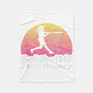 Softll And Field Hockey Women Or Girls Fleece Blanket