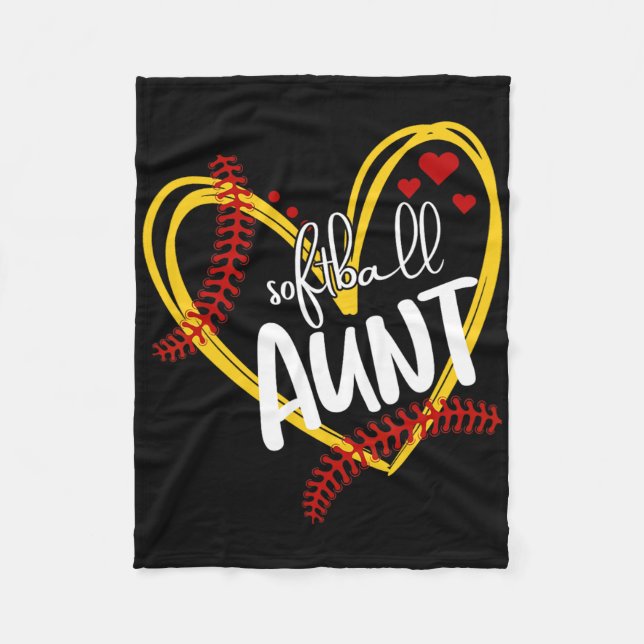 Softll Aunt, Auntie, Softll, Softll Heart  Fleece Blanket (Front)
