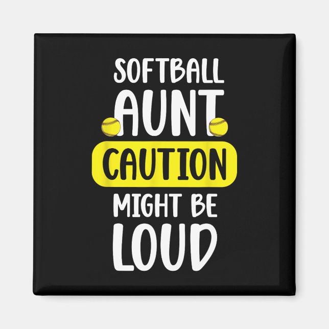 Softll Aunt Funny Aunt Of A Softll Player Auntie  Magnet (Front)