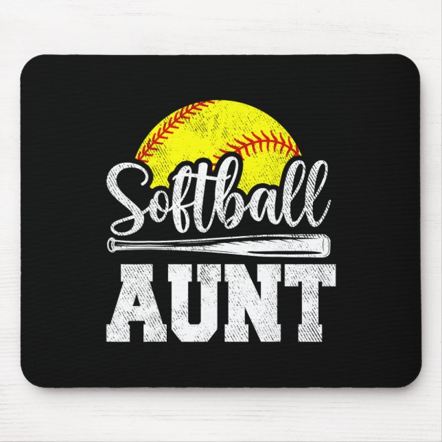 Softll Aunt Softll Player Game Day Mother's Day Gi Mouse Pad (Front)