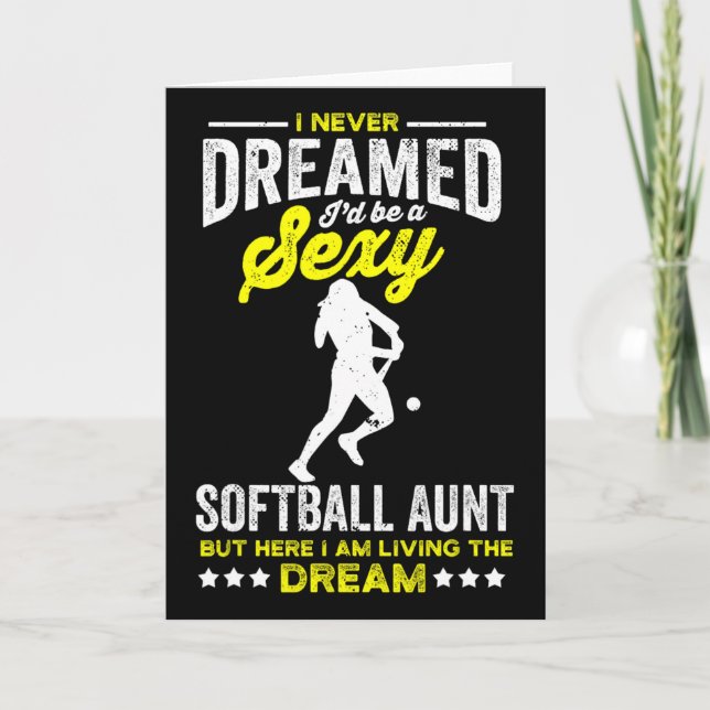 Softll Aunt Women Softll Player Softll  Card (Front)