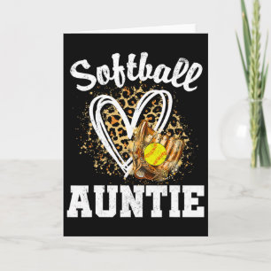 Softll Auntie Leopard Heart Matching Family Card