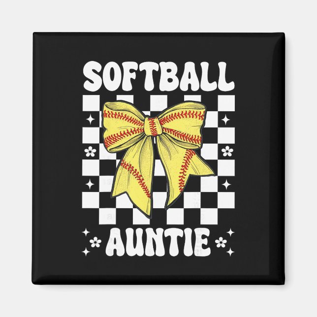 Softll Auntie Softll Aunt Coquette Bow  Magnet (Front)